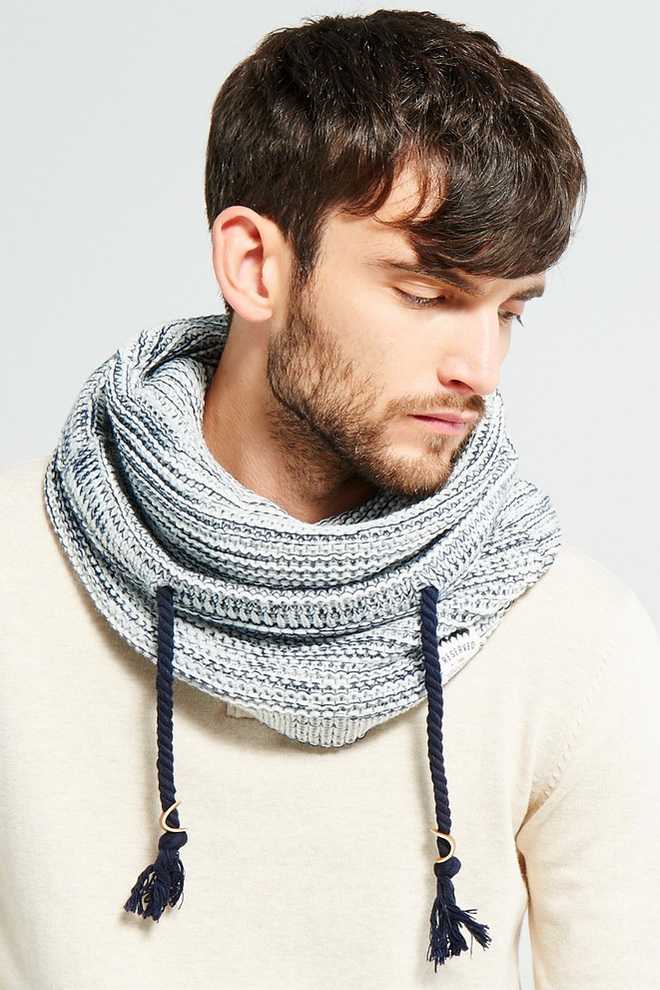 Как быстро и просто связать мужской шарф снуд спицами для своего любимого: схема вязания, видео и фото