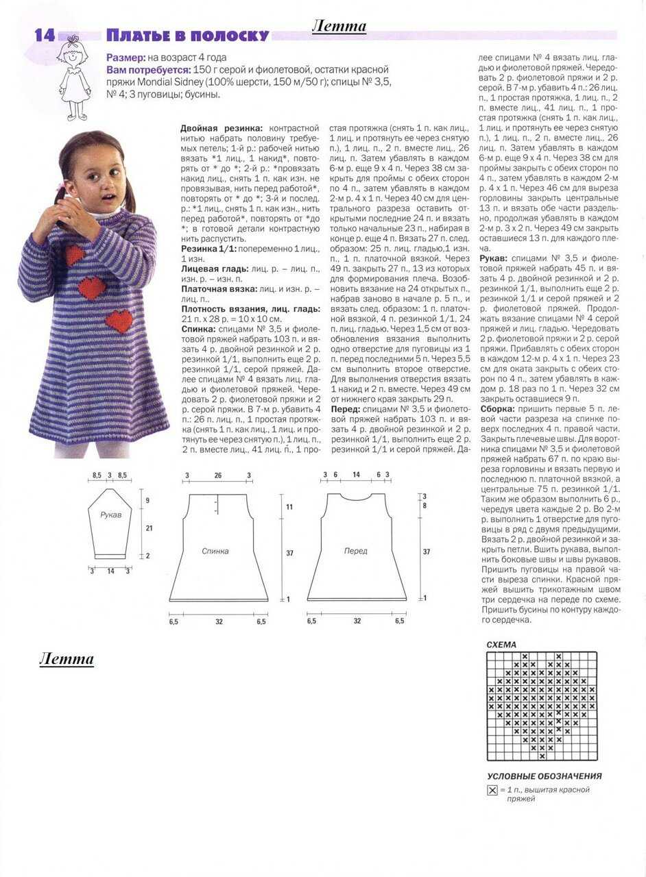 Вязание спицами для детей от 1 до 3 лет - схемы моделей одежды