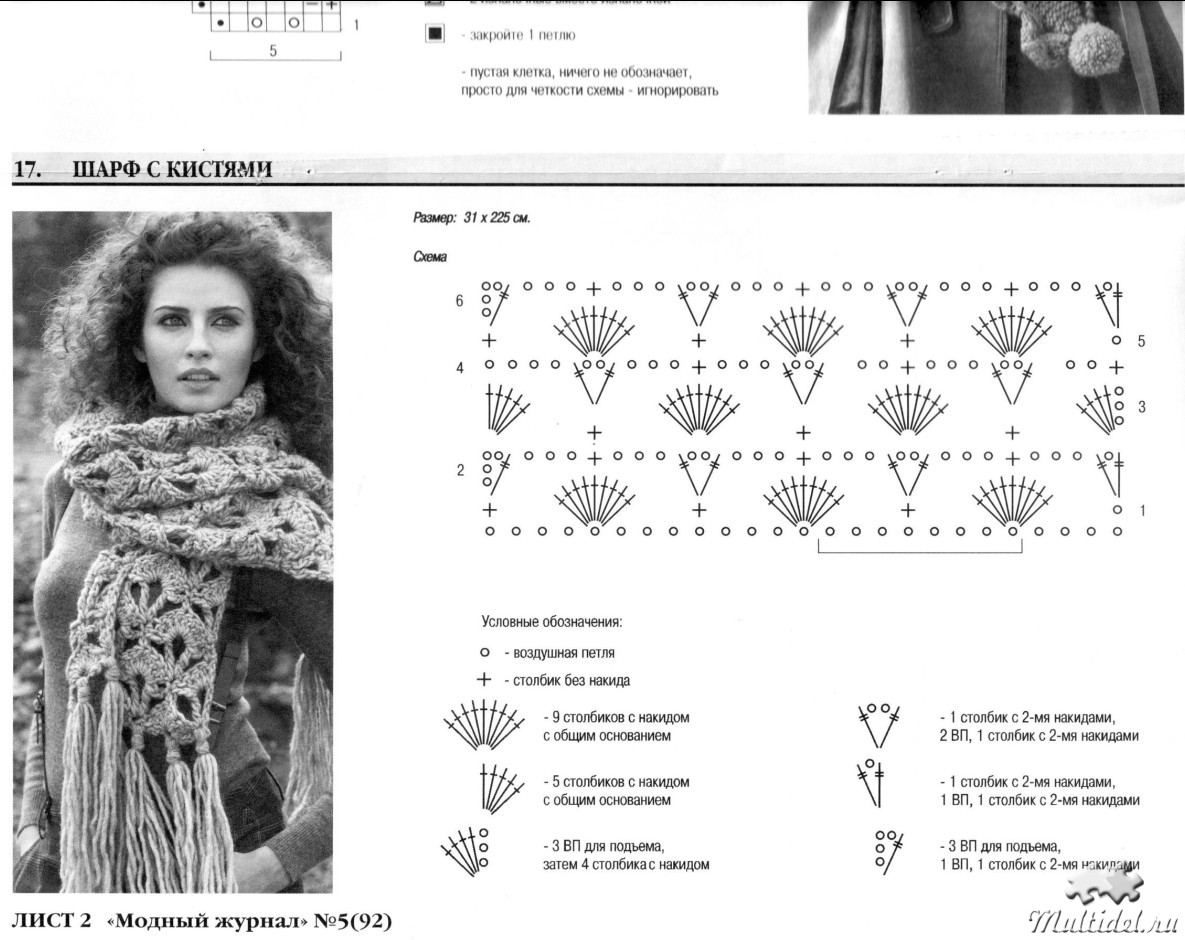 Палантин спицами: схемы вязания, новинки 2019 с фото
