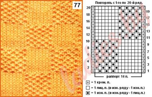 Квадраты для пледа спицами схемы