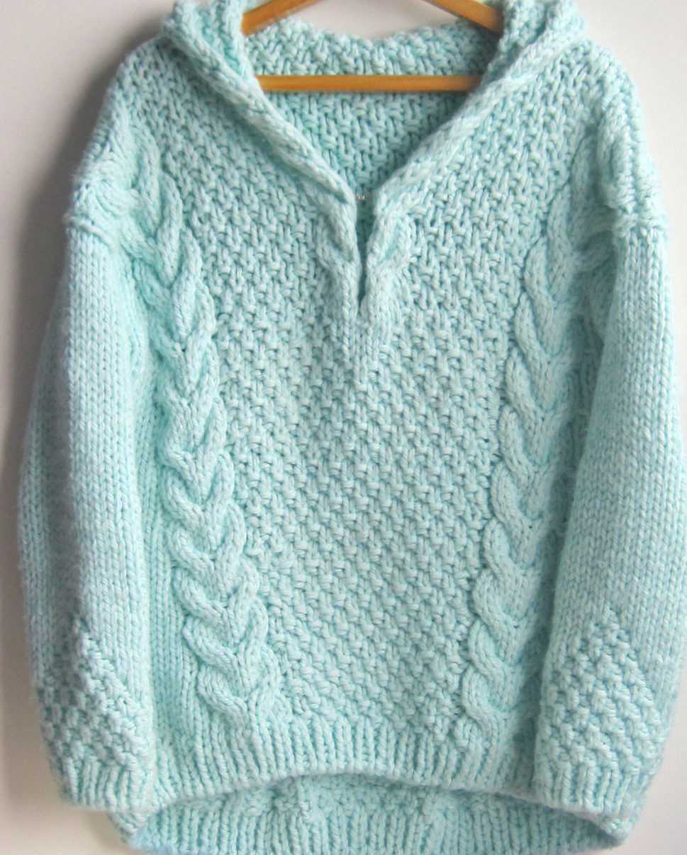 Пуловер из толстой пряжи, свитер спицами для женщин