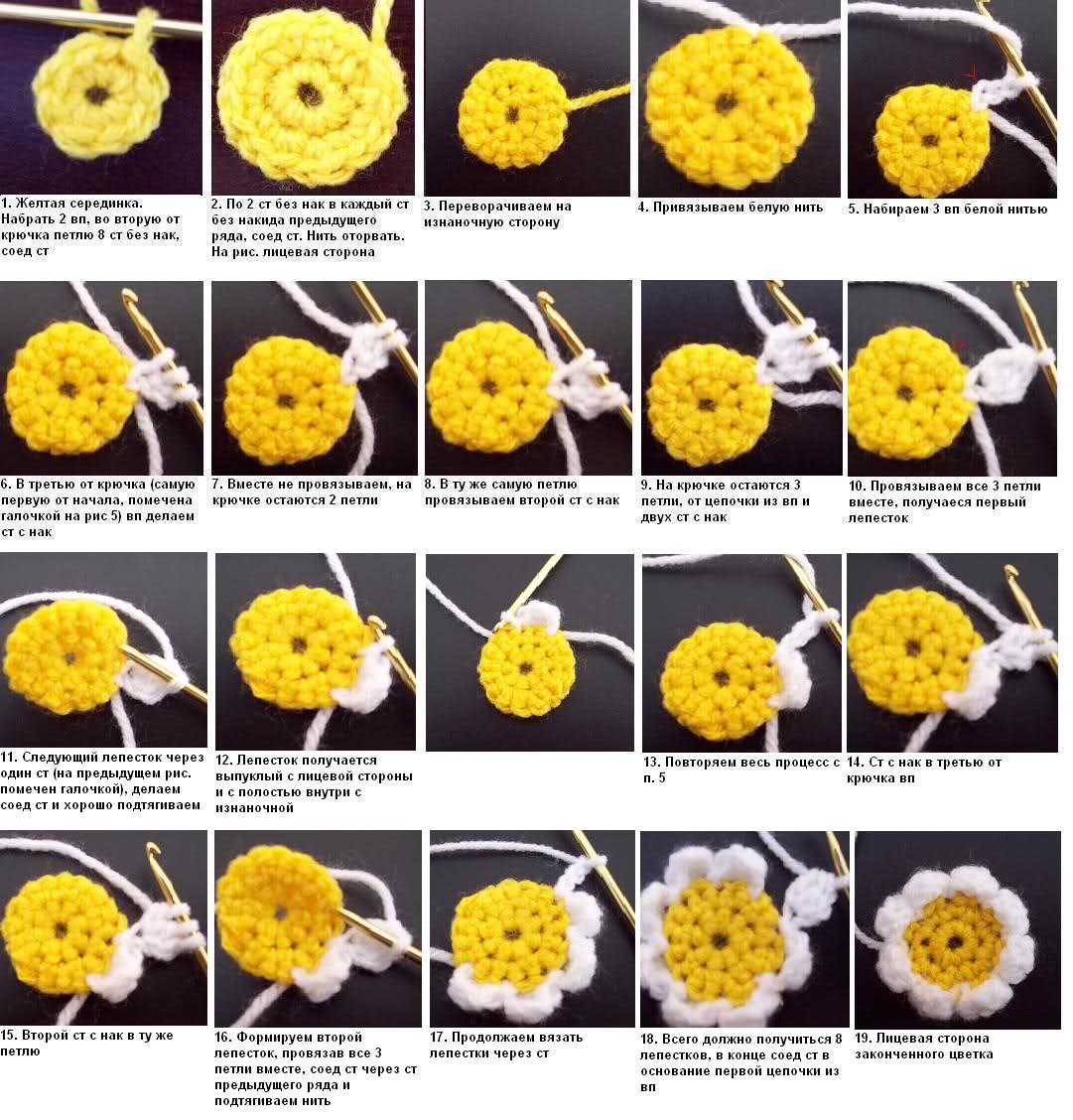 Как связать цветы крючком для начинающих. Вязание крючком цветочки схема и описание пошагово. Как вязать цветы крючком для начинающих пошагово схемы. Вязание крючком для начинающих пошагово цветочки. Вязание крючком для начинающих пошагово цветок схема.