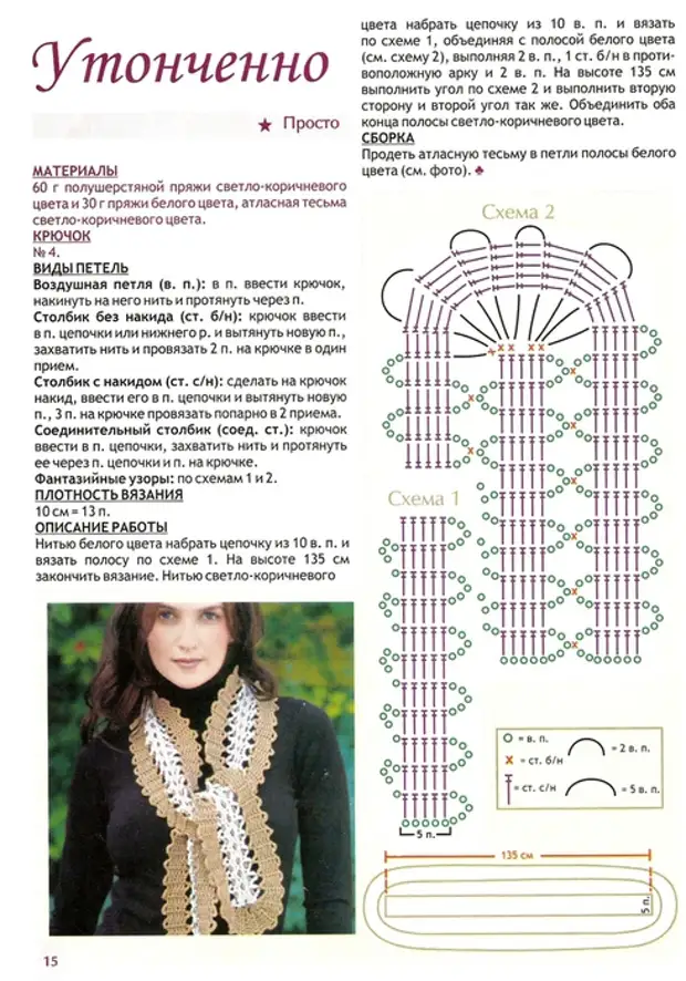 Ажурные шарфы крючком — обзор лучших моделей, фото, мастер-класс по вязанию и созданию красивых узоров