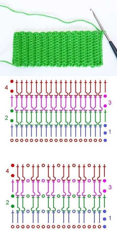 Схемы резинок крючком