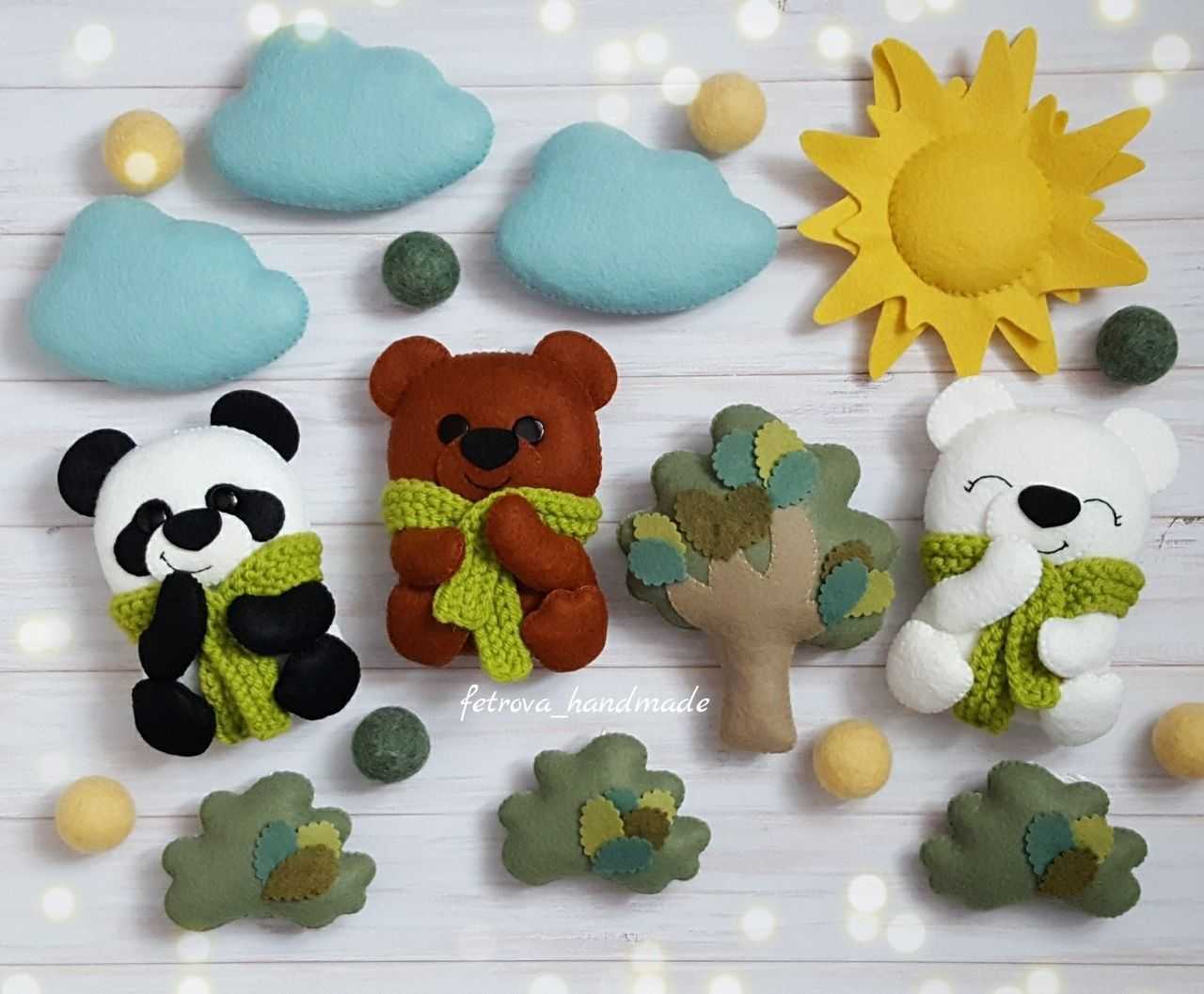 Игрушки из фетра своими руками - 135 фото, шаблоны и варианты оформления игрушек