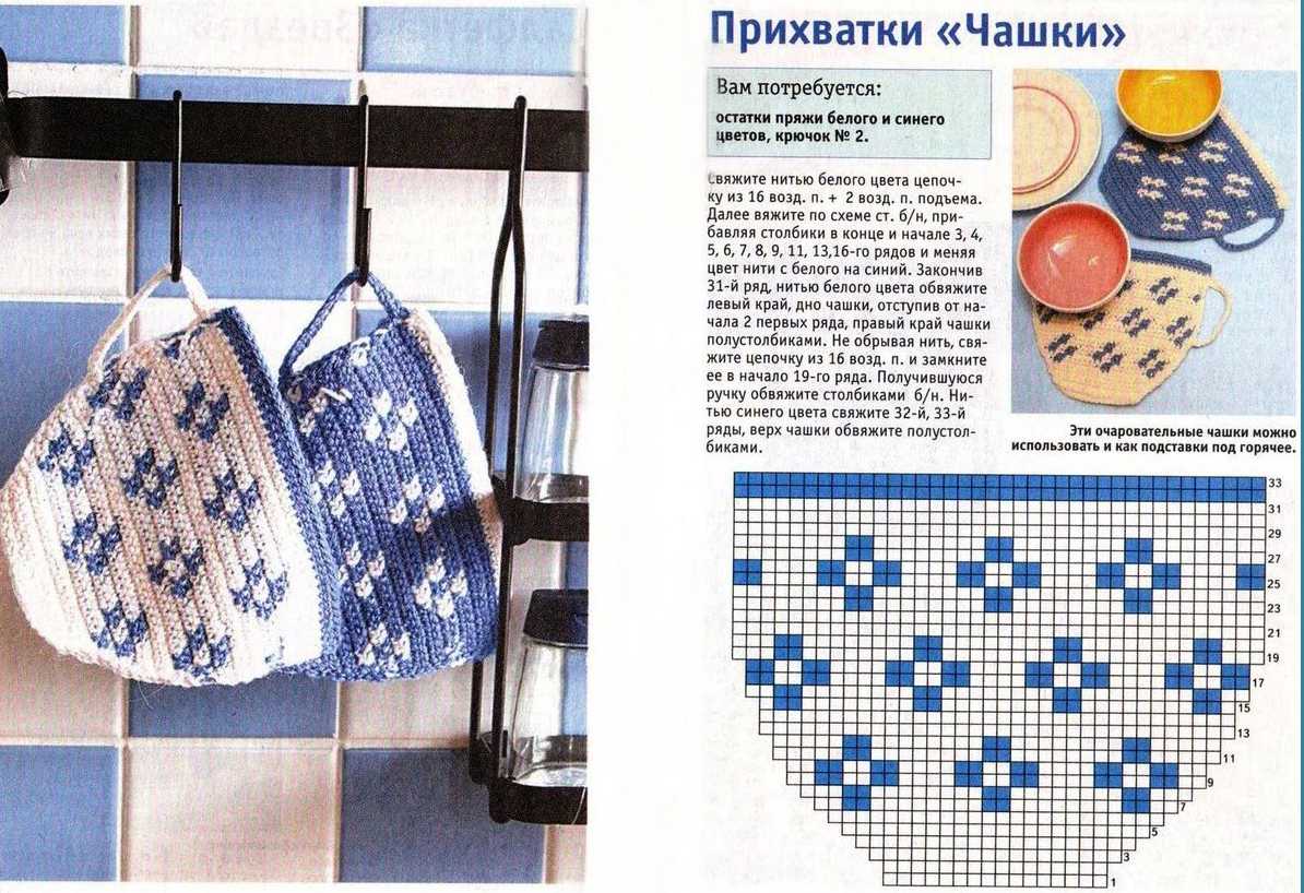 Как связать прихватки крючком для кухни начинающим? фото новинки и видео мастер классы по вязанию красивых прихваток