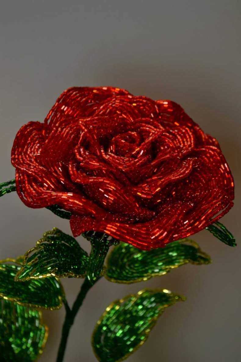 Роза из бисера мастер класс и пошаговое фото плетения голландской эустомы