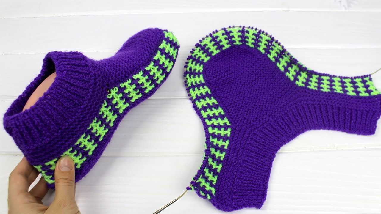Вязание спицами носков и тапочек