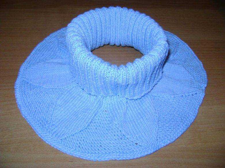 Альтернатива шарфу — вязание манишки спицами для начинающих