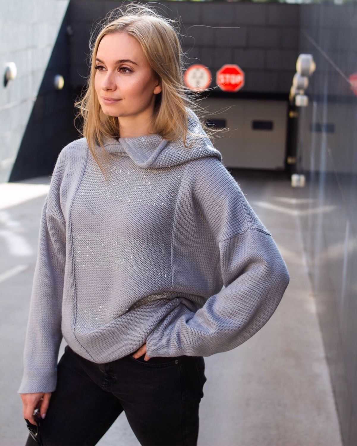 Свитер крупной вязки 2019 - 109 фото модных вязаных свитеров | портал для женщин womanchoice.net