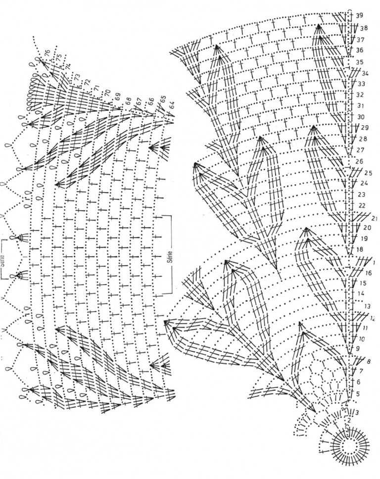 Ажурная скатерть крючком схемы и описание