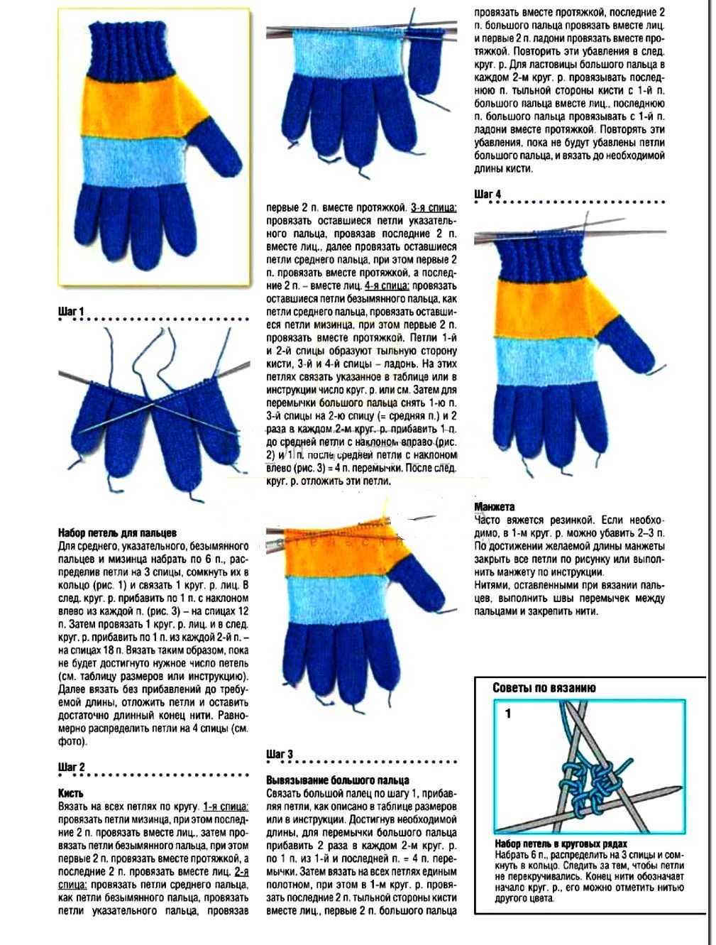 Вязание перчаток спицами - пособие для начинающих | планета вязания