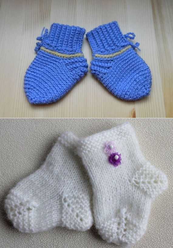 Носочки для новорожденных 0 3. Вязаные носочки для новорожденного. Носочки для новорожденных спицами. Вязаные носки для младенца. Вязаные носки для новорожденных спицами.