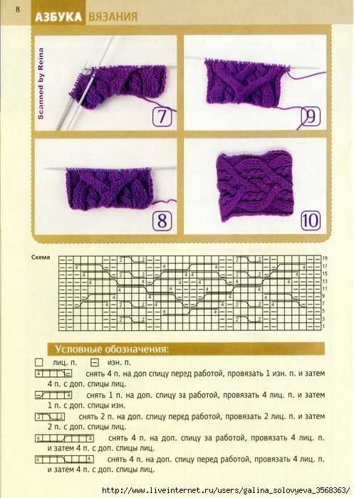 Азиатский колосок спицами ⋆ страна рукоделия - вязание и вышивка своими руками