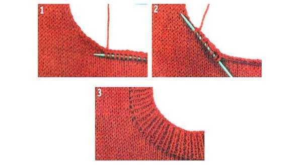 Вязание спицами горловины. вязание спицами от горловины: схемы