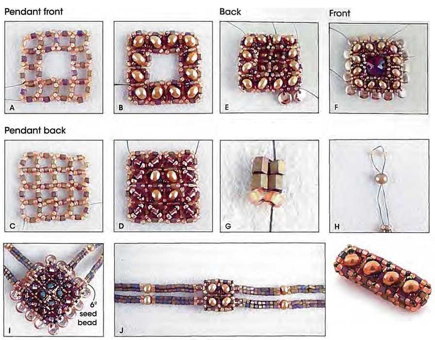 Техники бисероплетения различных шнуров по схемам