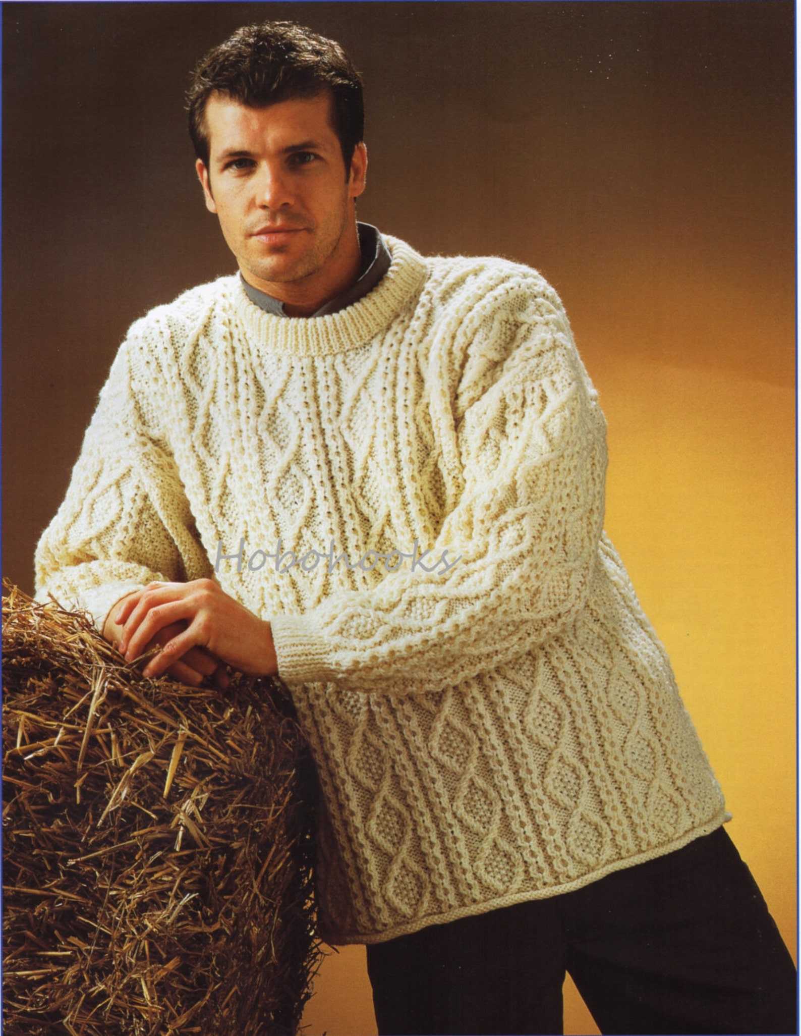 Как связать мужской свитер спицами