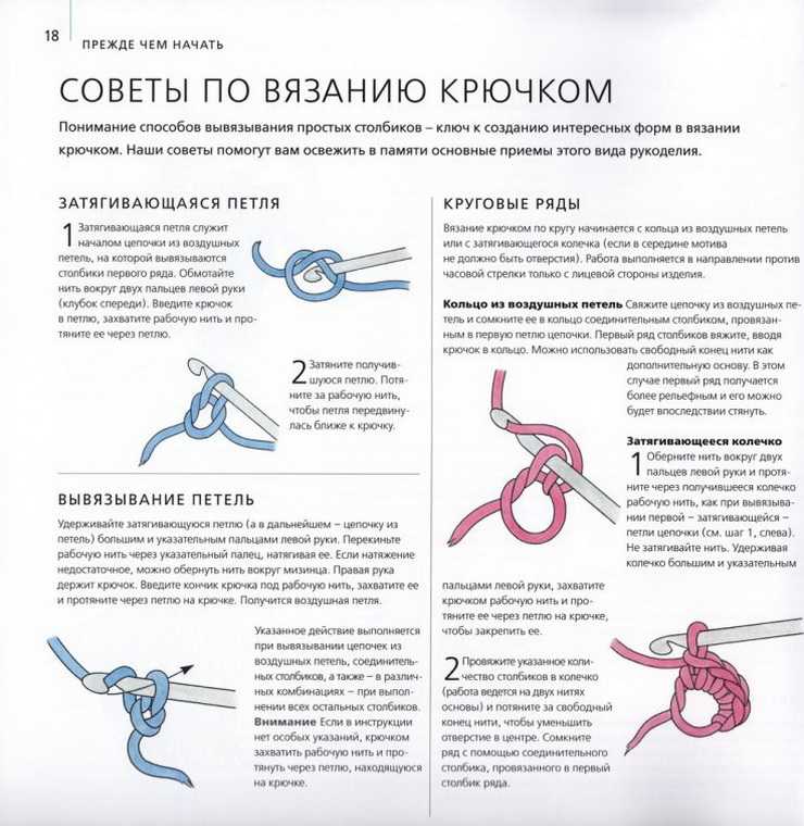 Вязание воздушной петли крючком – подробное описание и видео
