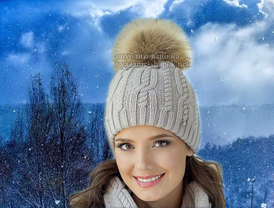Связать женскую шапку на зиму