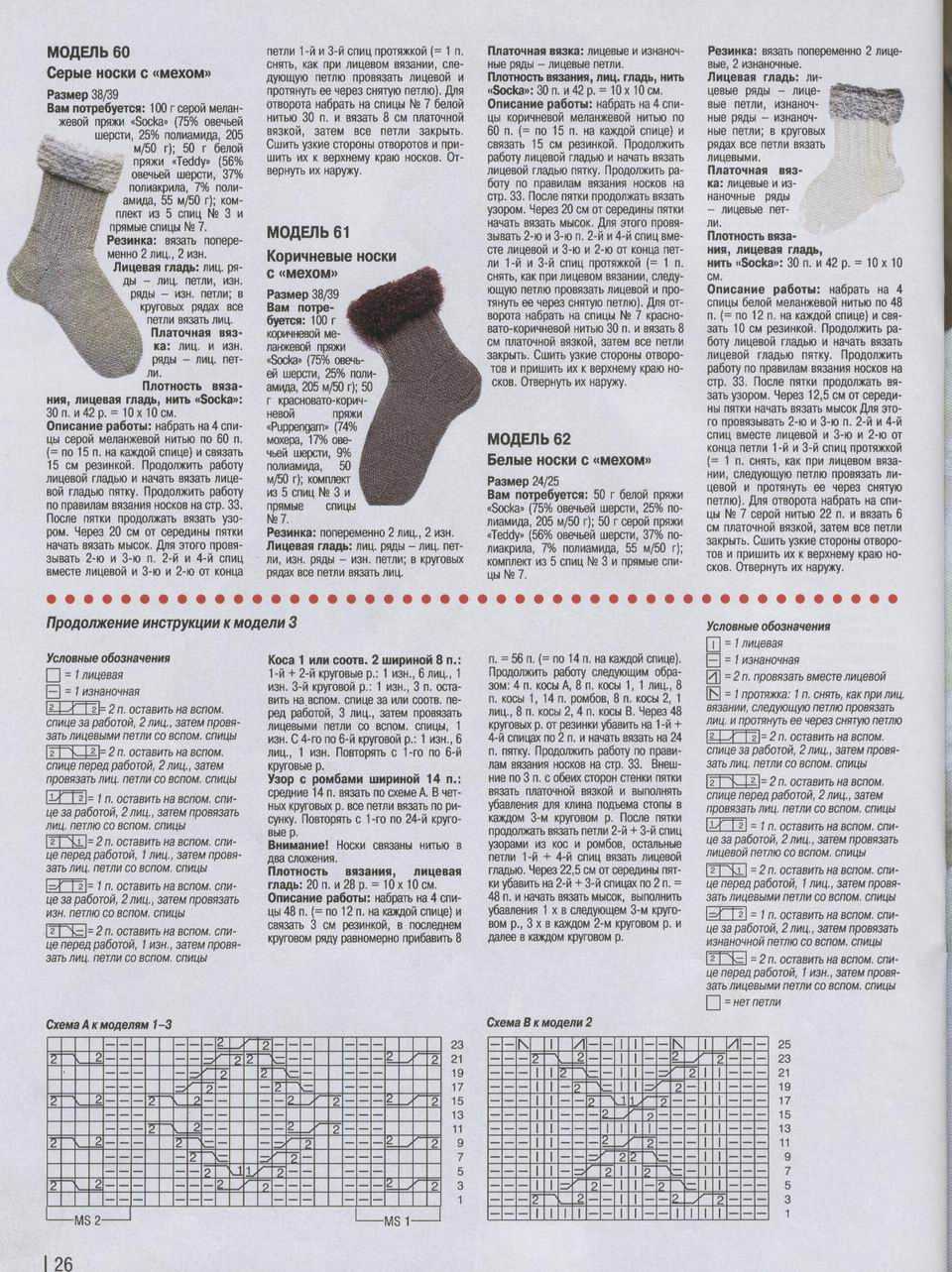 Вязание спицами мужских носков на 5 спицах 41 размера